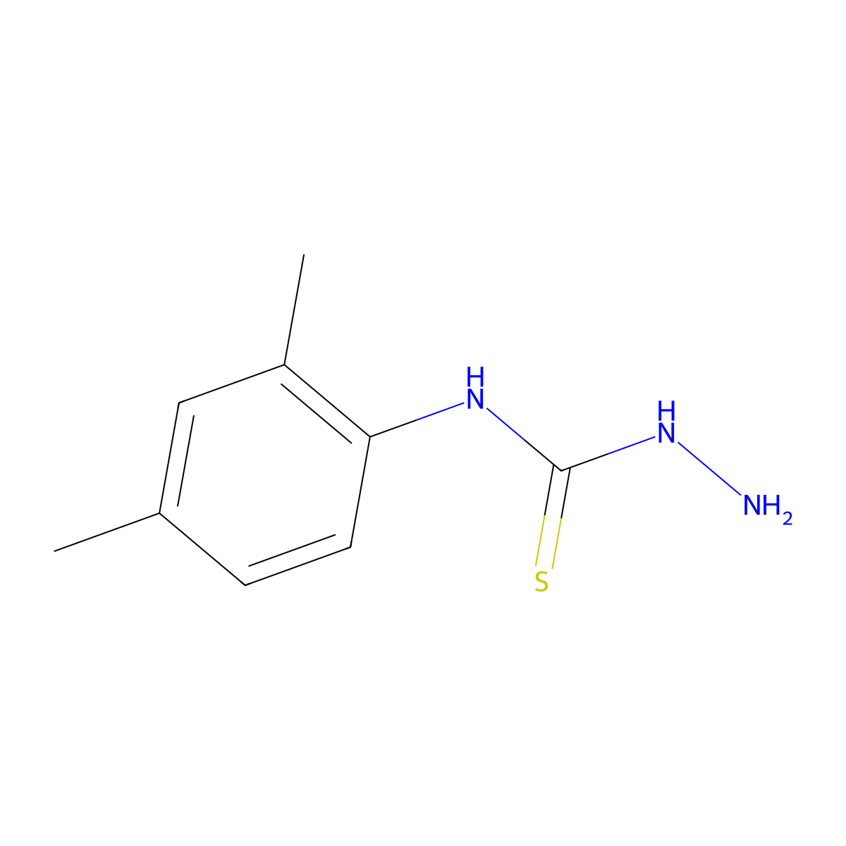 4-(2,4-Dimethylphenyl)-3-thiosemicarbazide molecular structure, CAS 66298-09-7