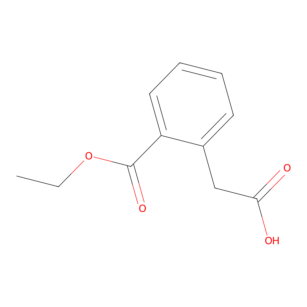 2-Carboxymethyl-benzoic acid ethyl ester molecular structure, CAS 66298-56-4