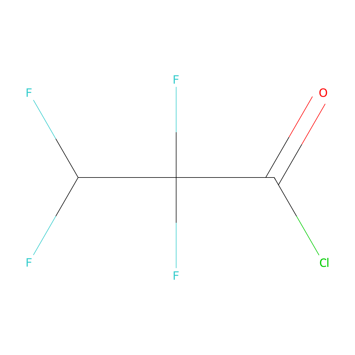 2,2,3,3-Tetrafluoropropanoyl chloride molecular structure, CAS 663-73-0