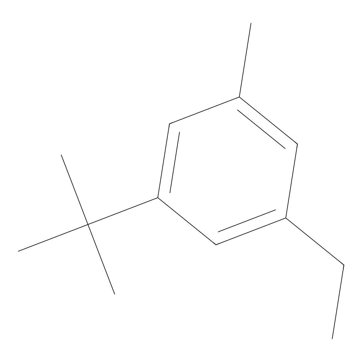 3-tert-Butyl-5-ethyltoluene molecular structure, CAS 6630-01-9