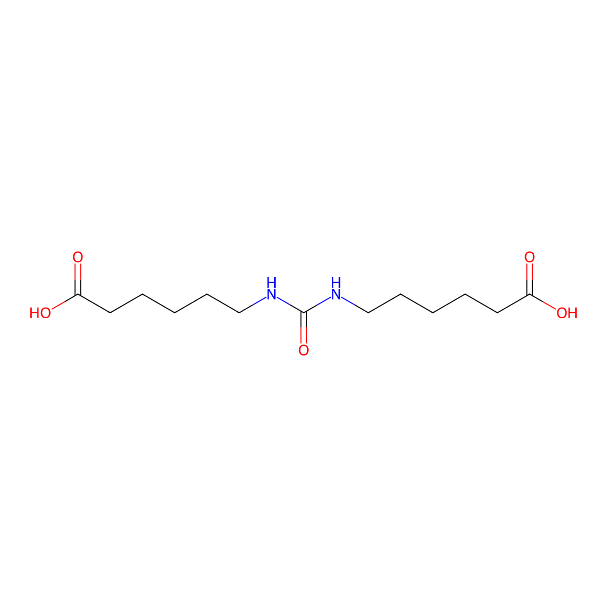 Hexanoic acid, 6,6'-(carbonyldiimino)bis- molecular structure, CAS 6630-04-2
