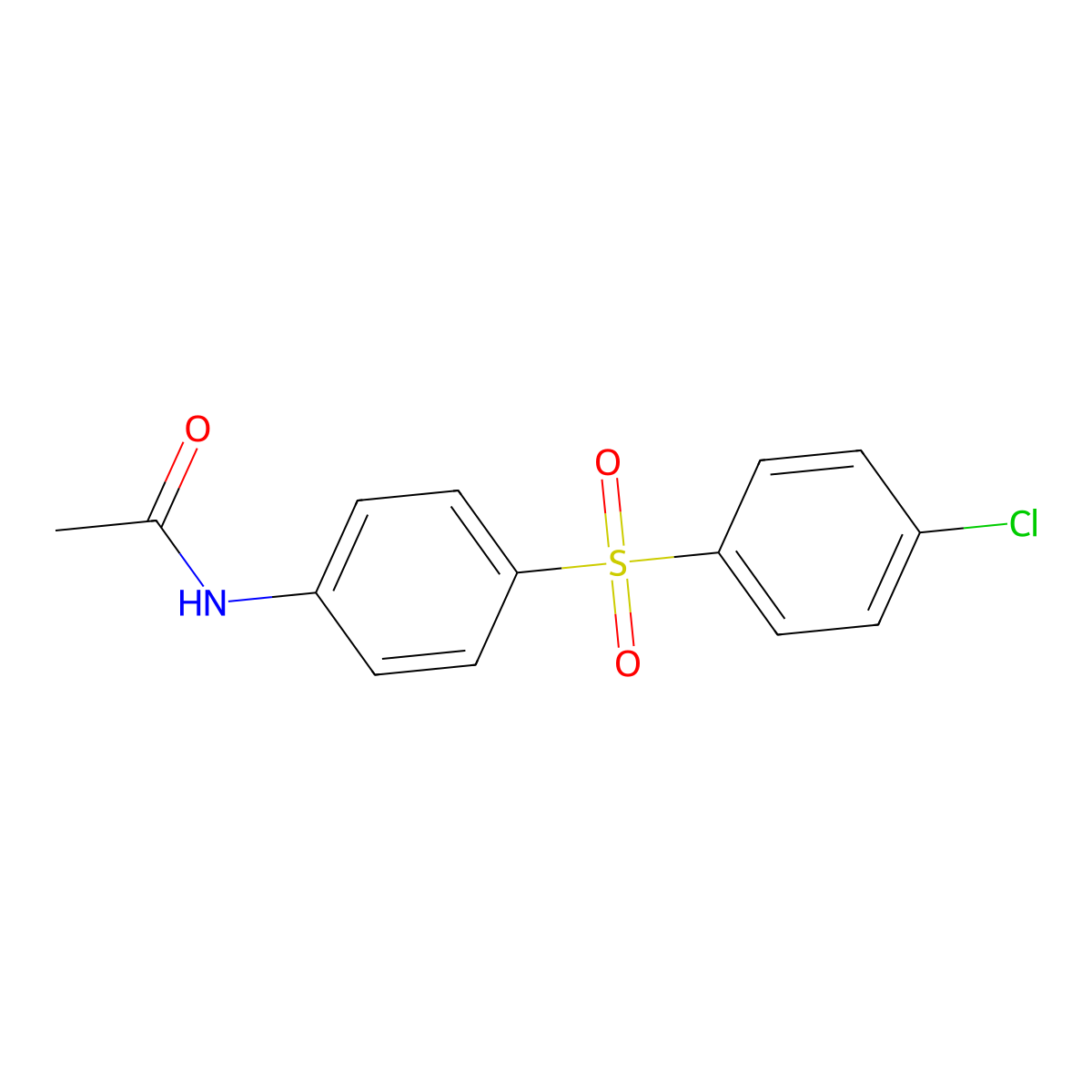 4-Acetamido-4'-chlorodiphenyl sulfone molecular structure, CAS 6630-10-0