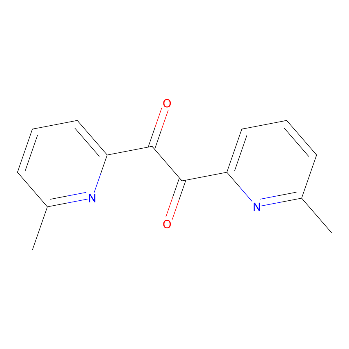 Bis(6-methyl-2-pyridyl) diketone molecular structure, CAS 6630-11-1
