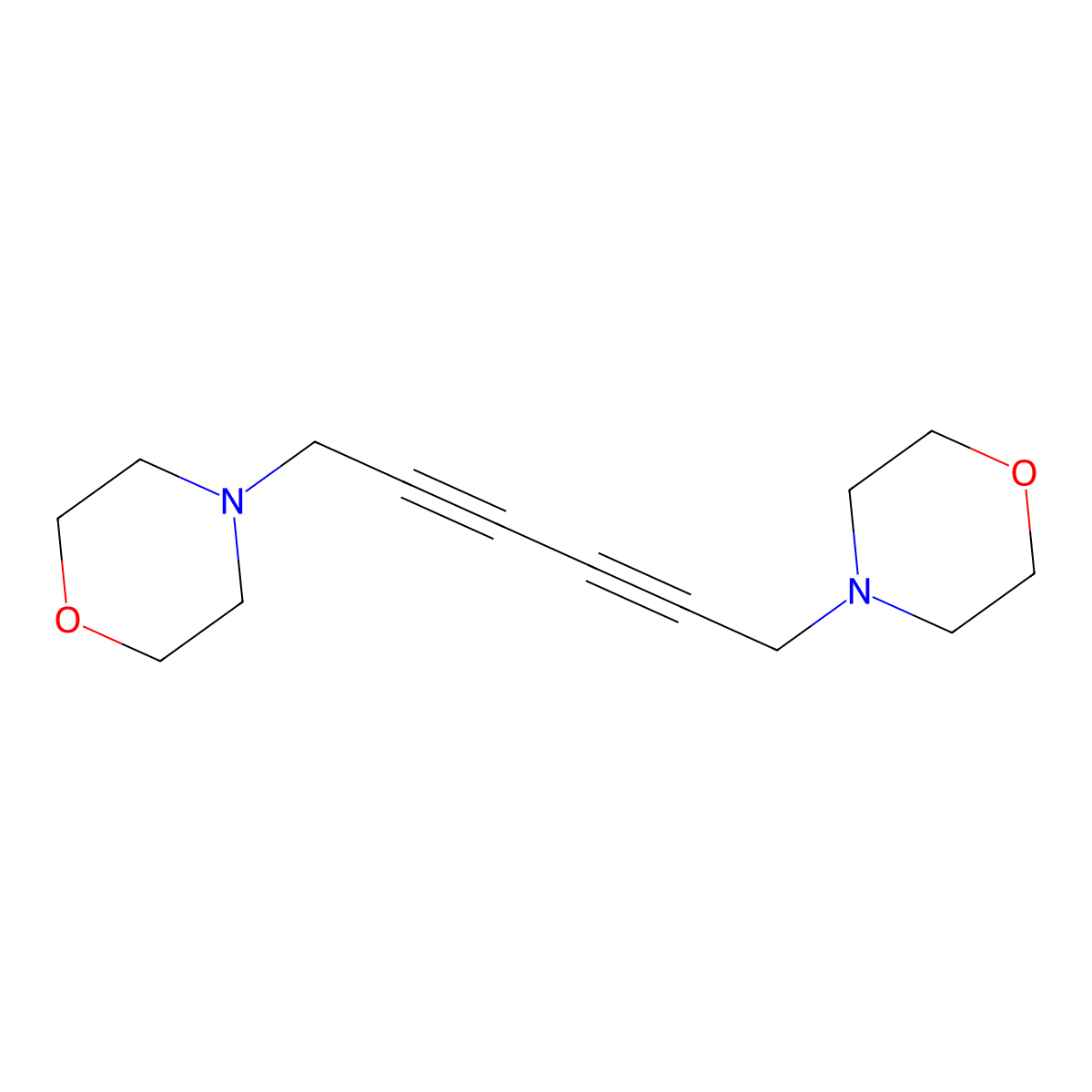 1,6-Bis(morpholino)-2,4-hexadiyne molecular structure, CAS 6630-26-8