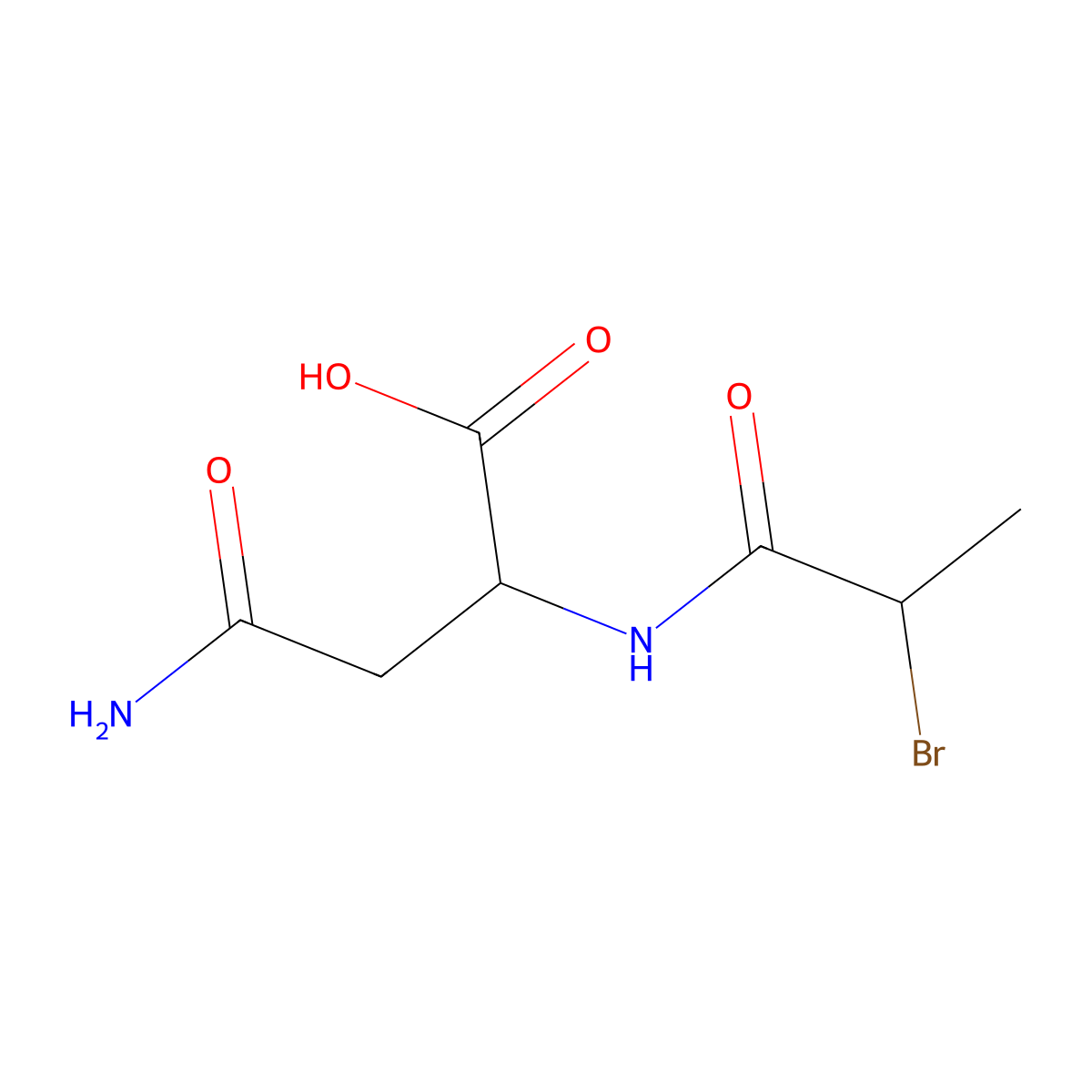 N2-(2-Bromopropionyl)-DL-asparagine molecular structure, CAS 6630-35-9