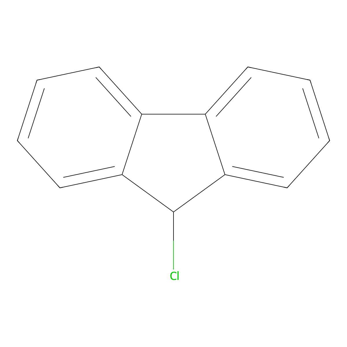 Fluorene, 9-chloro- molecular structure, CAS 6630-65-5