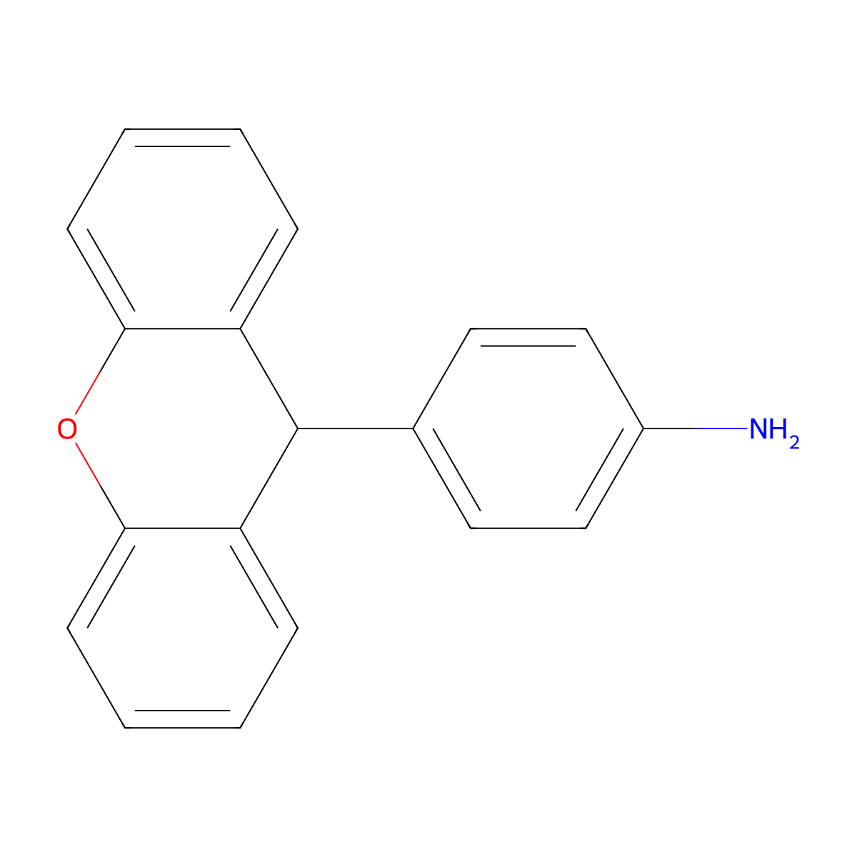 4-(9H-Xanthen-9-yl)-phenylamine molecular structure, CAS 6630-82-6