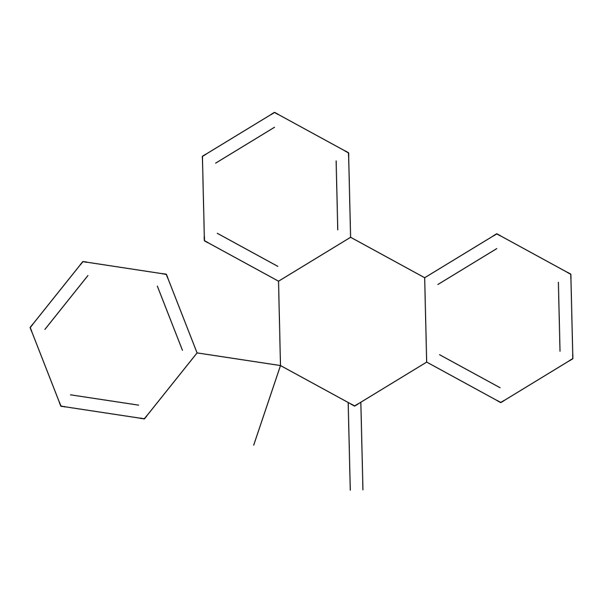 9-Methyl-10-methylidene-9-phenyl-9,10-dihydrophenanthrene molecular structure, CAS 6630-91-7