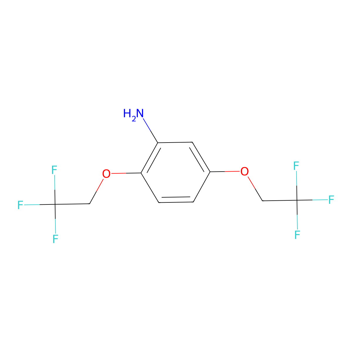 2,5-Bis(trifluoroethoxy)aniline molecular structure, CAS 66300-37-6