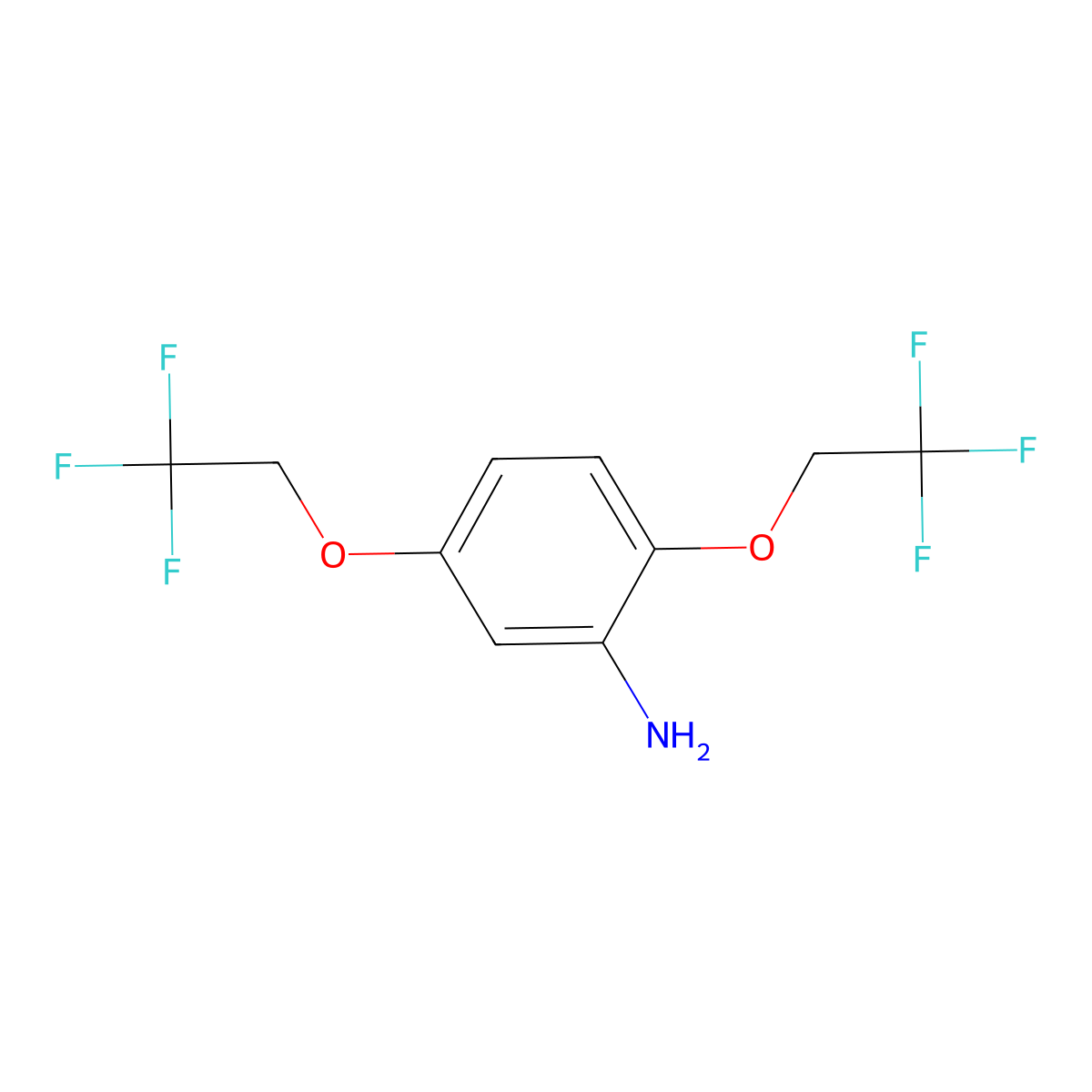 2,5-Bis(trifluoroethoxy)aniline molecular structure, CAS 66300-37-6