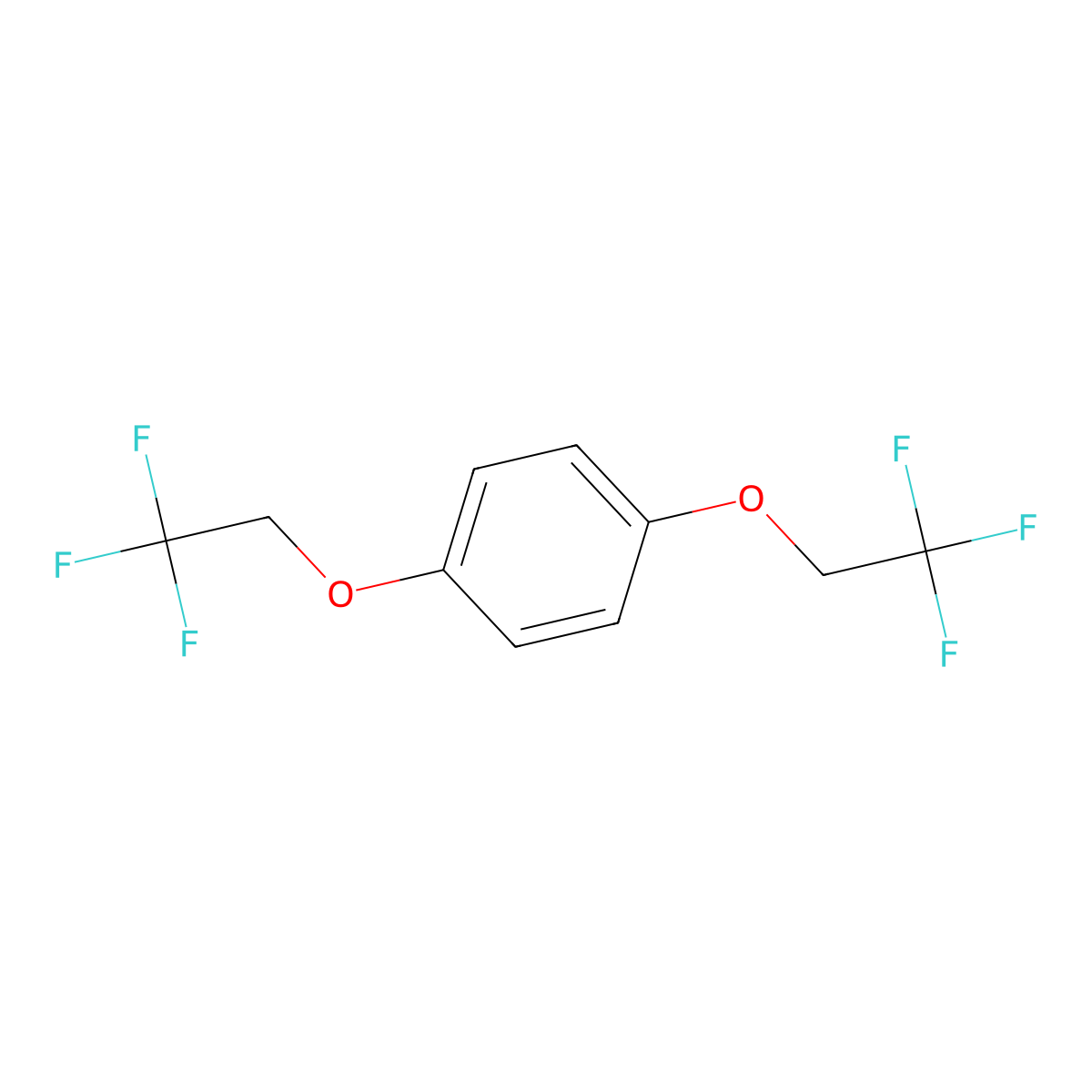 1,4-Bis(2,2,2-trifluoroethoxy)benzene molecular structure, CAS 66300-61-6