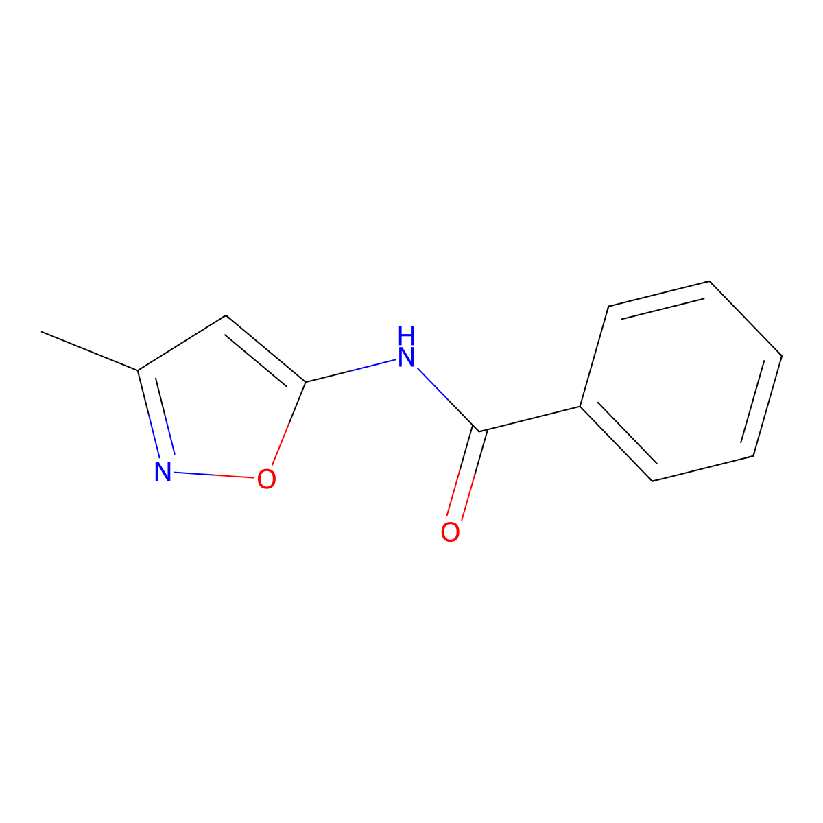 N-(3-methylisoxazol-5-yl)benzamide molecular structure, CAS 66301-99-3