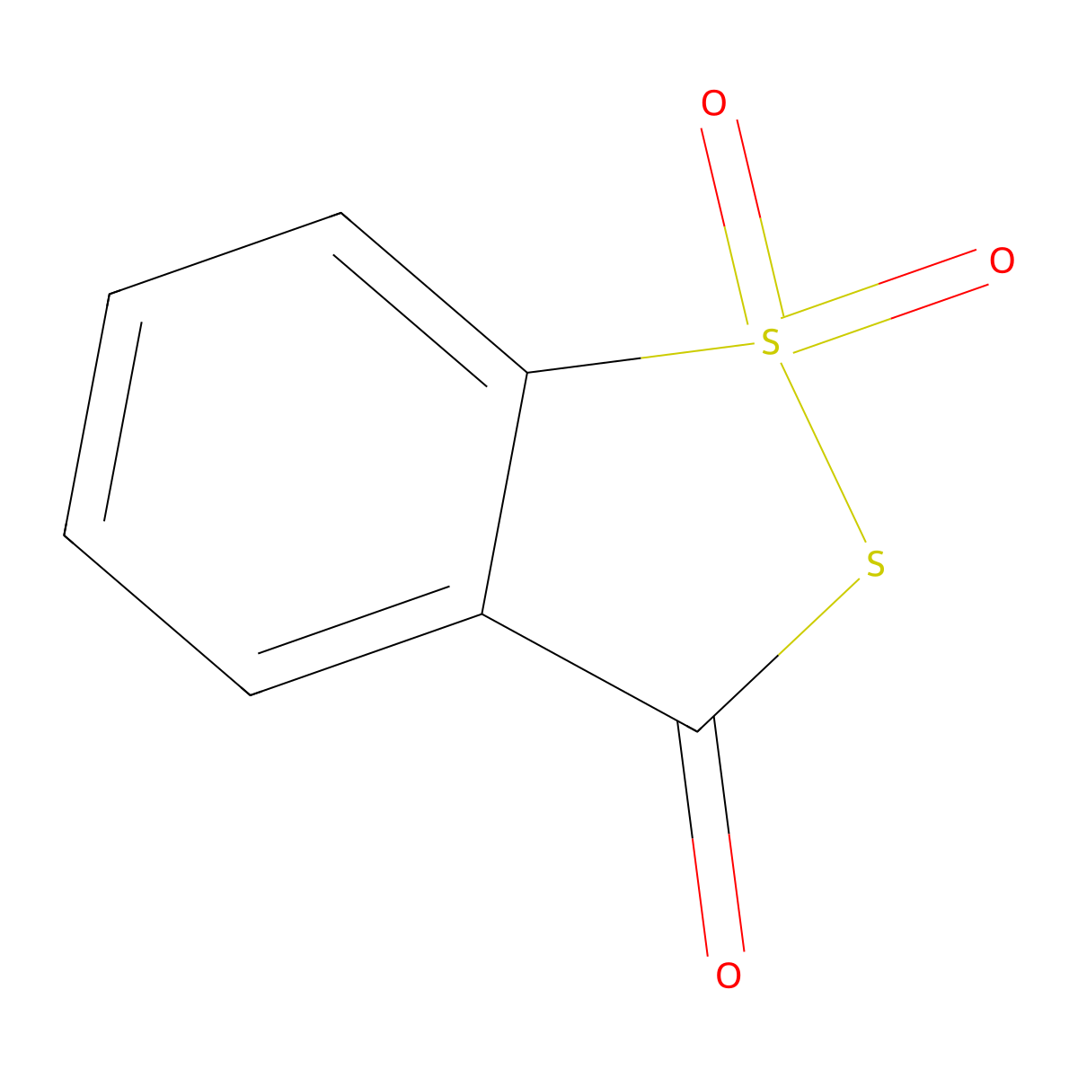 1lambda~6~,2-Benzodithiole-1,1,3-trione molecular structure, CAS 66304-01-6