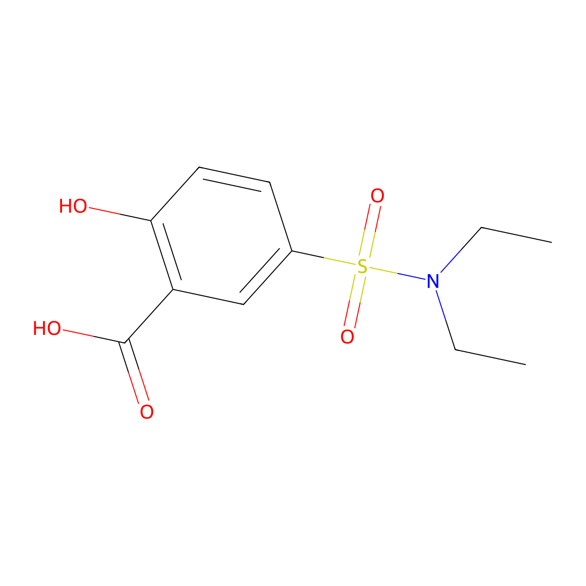 5-(Diethylsulfamoyl)-2-hydroxybenzoic acid molecular structure, CAS 66306-16-9