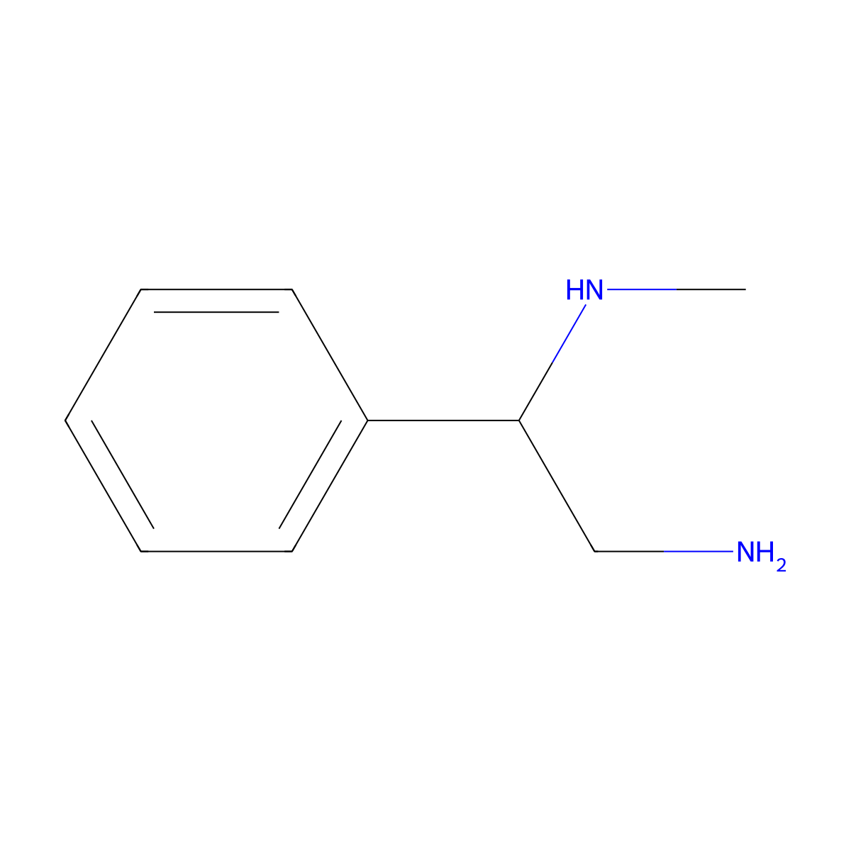N1-Methyl-1-phenylethylenediamine molecular structure, CAS 66308-14-3
