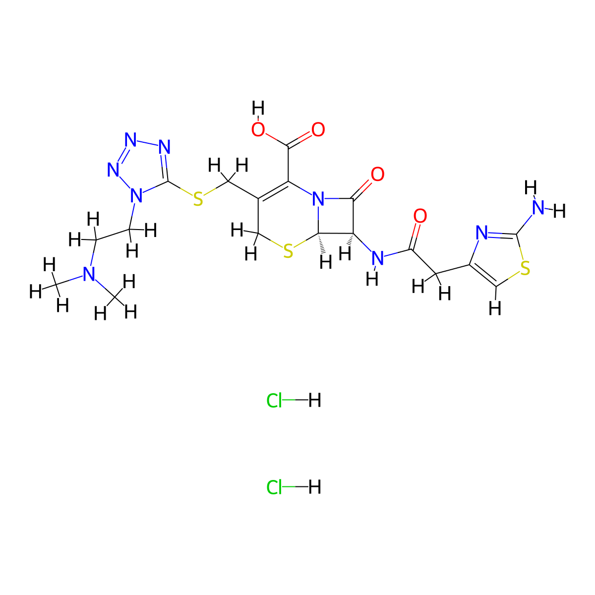 Cefotiam Hydrochloride molecular structure, CAS 66309-69-1