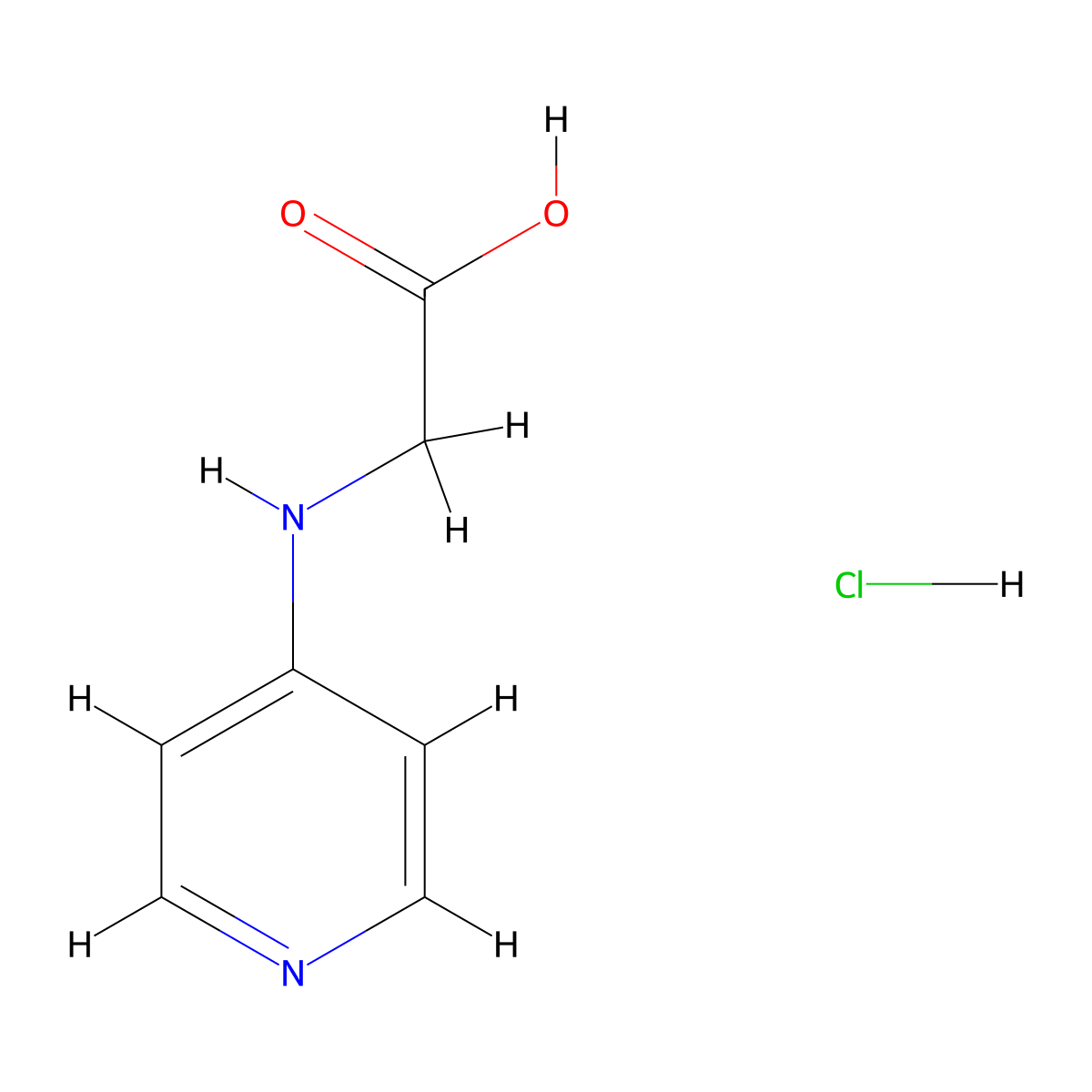 2-((Pyridin-4-yl)amino)acetic acid hydrochloride molecular structure, CAS 6631-25-0