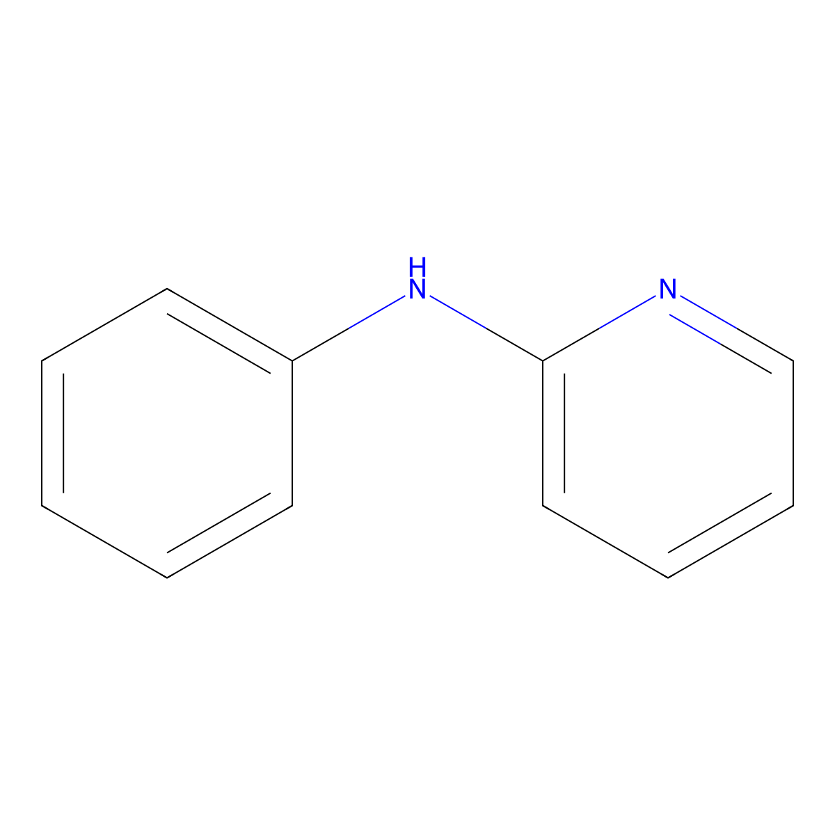 N-2-Pyridylaniline molecular structure, CAS 6631-37-4