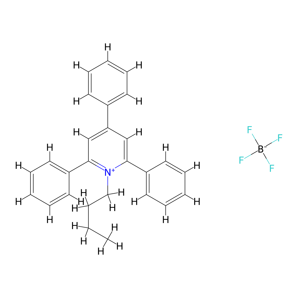 1-Butyl-2,4,6-triphenylpyridin-1-ium; tetrafluoroboranuide molecular structure, CAS 66310-04-1