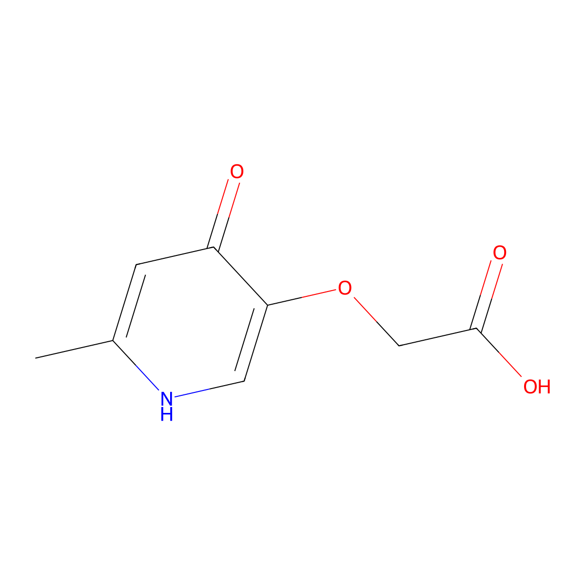 [(6-Methyl-4-oxo-1,4-dihydropyridin-3-yl)oxy]acetic acid molecular structure, CAS 66313-23-3