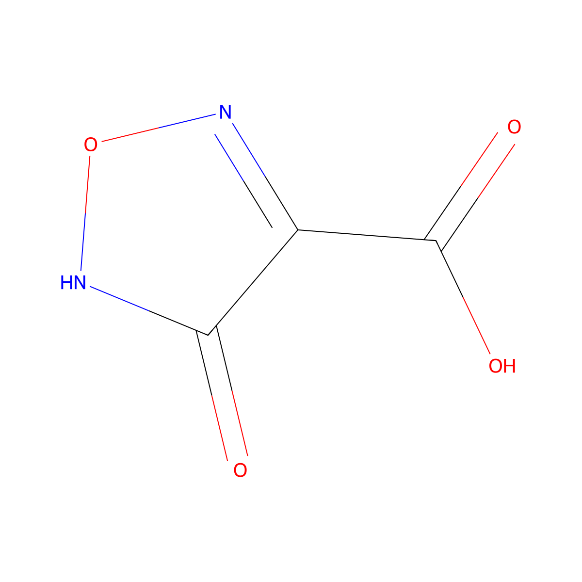 4-Hydroxy-1,2,5-Oxadiazole-3-Carboxylic Acid molecular structure, CAS 66313-36-8