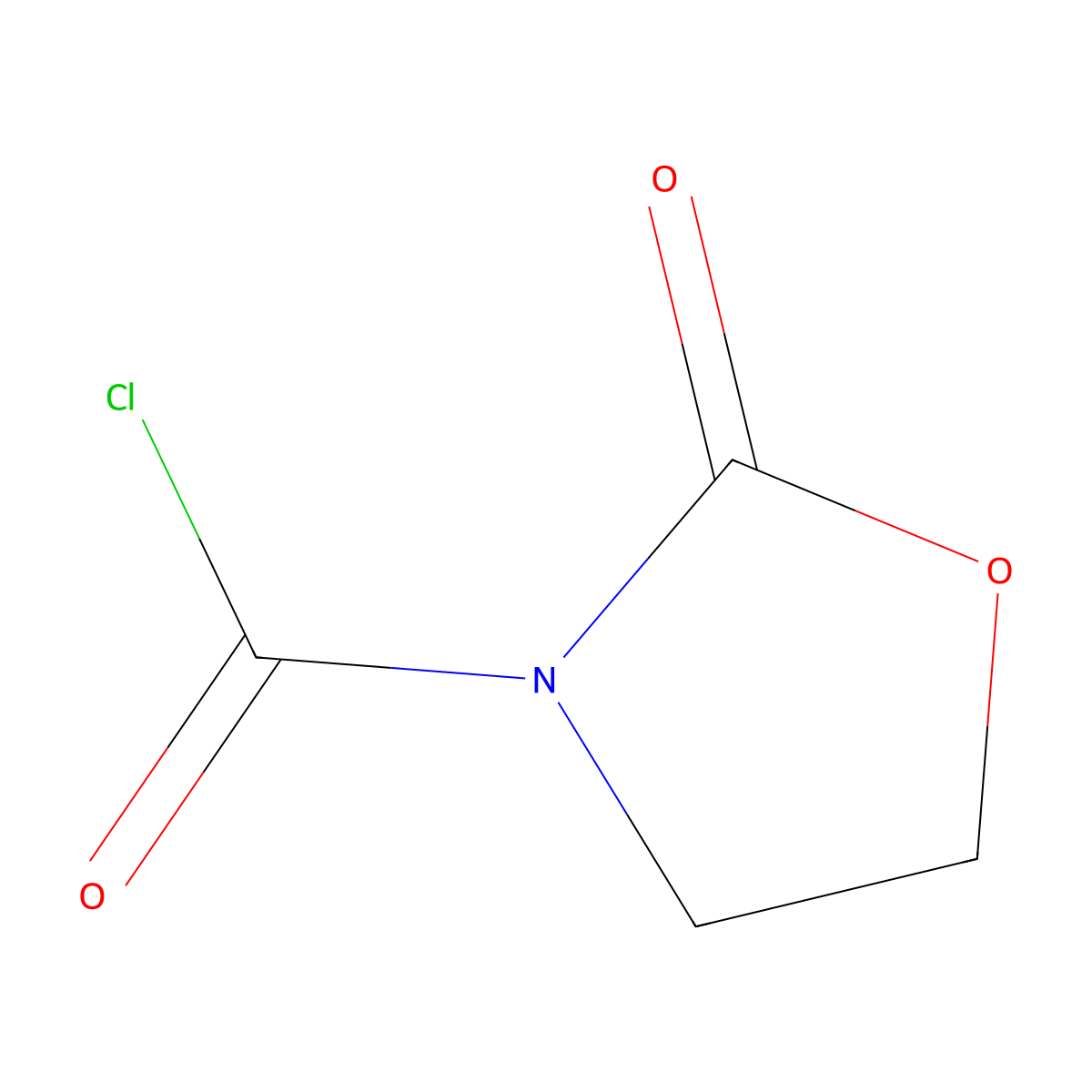 2-Oxo-3-oxazolidinecarbonyl chloride molecular structure, CAS 66313-48-2