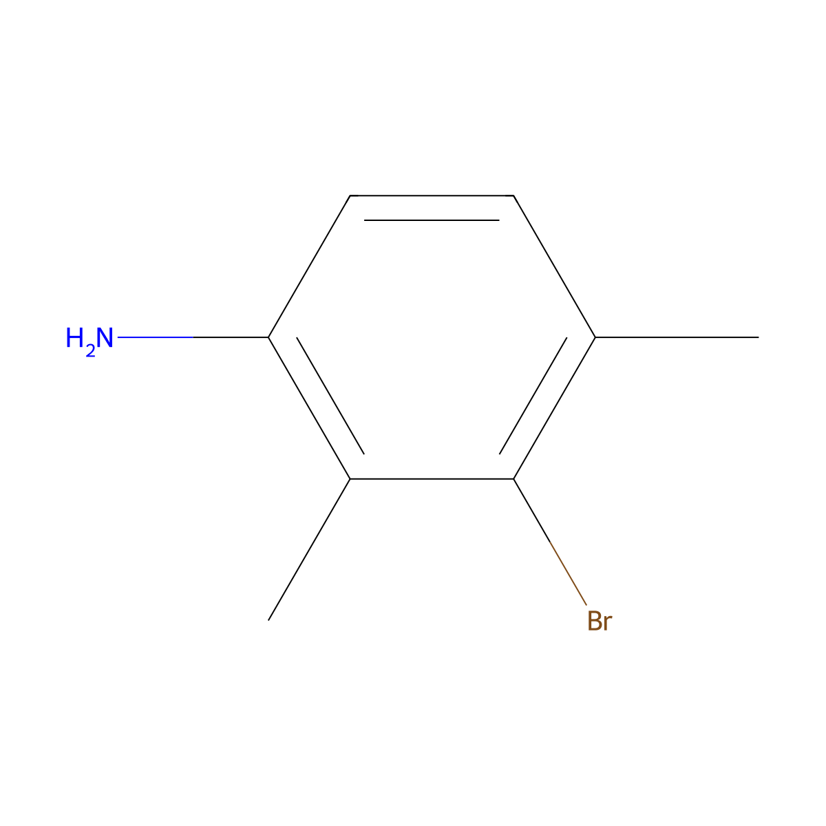 3-Bromo-2,4-dimethylaniline molecular structure, CAS 66314-77-0