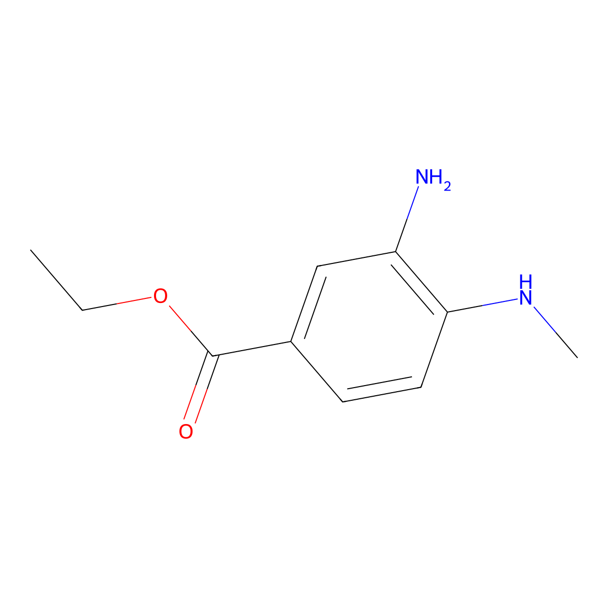 Ethyl 3-amino-4-(methylamino)benzoate molecular structure, CAS 66315-23-9