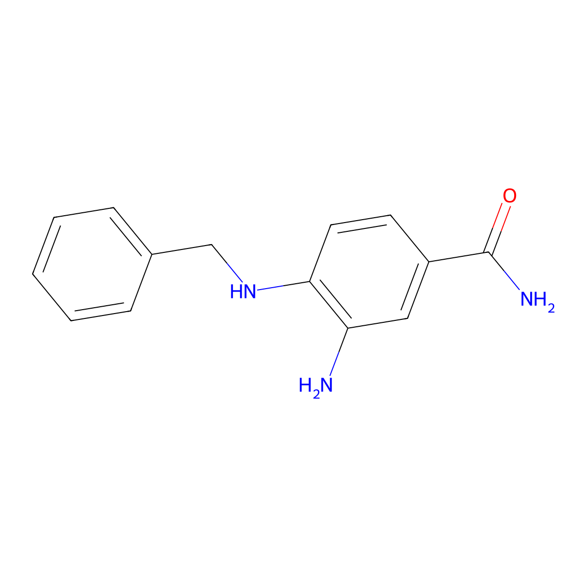 3-Amino-4-(benzylamino)benzamide molecular structure, CAS 66315-41-1