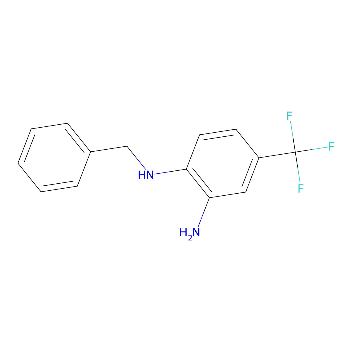 N~1~-Benzyl-4-(trifluoromethyl)benzene-1,2-diamine molecular structure, CAS 66315-44-4
