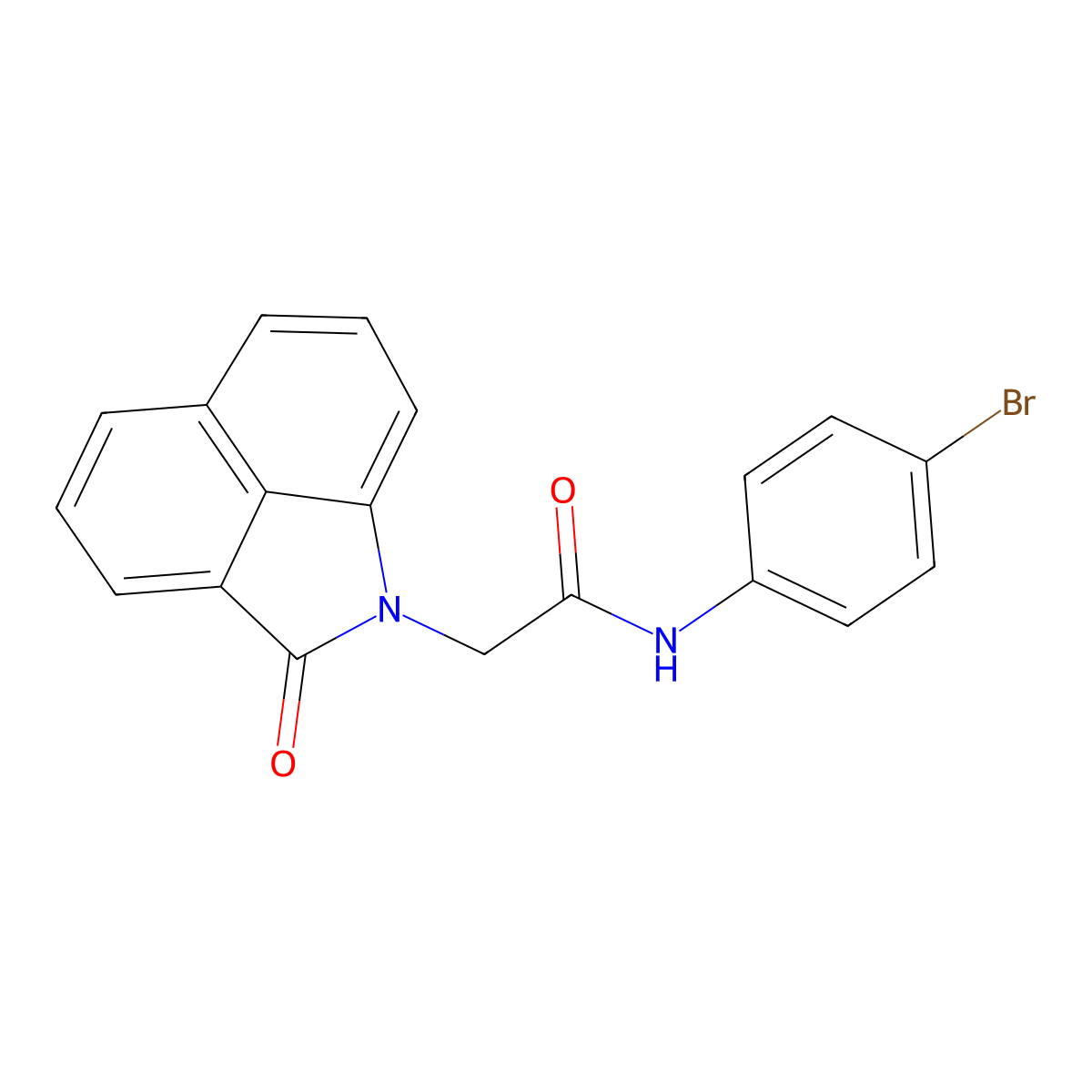 N-(4-bromophenyl)-2-(2-oxobenzo[cd]indol-1(2H)-yl)acetamide molecular structure, CAS 663160-47-2