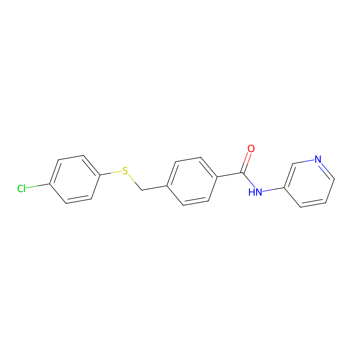 4-[(4-chlorophenyl)sulfanylmethyl]-N-pyridin-3-ylbenzamide molecular structure, CAS 663161-62-4
