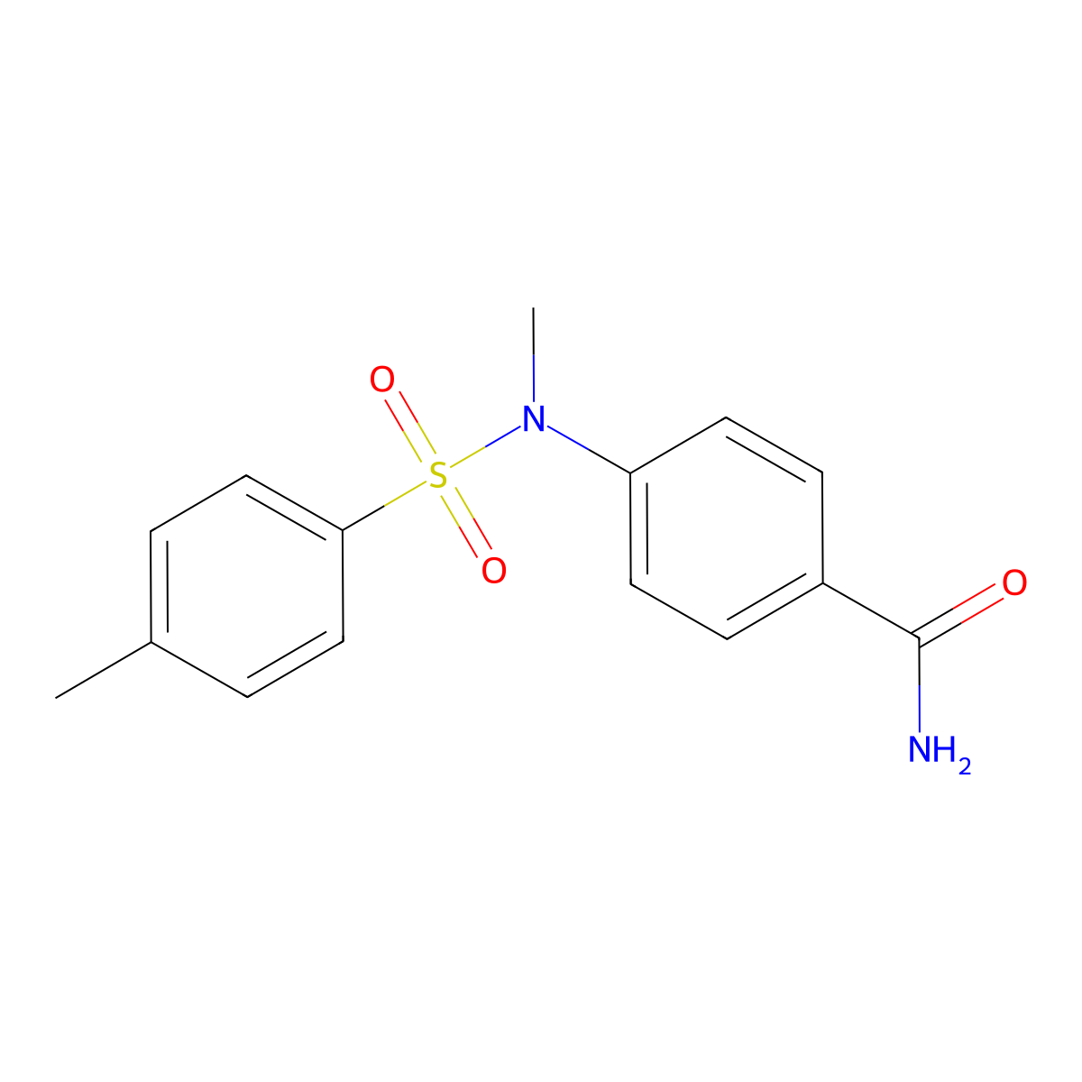 4-{Methyl[(4-methylphenyl)sulfonyl]amino}benzamide molecular structure, CAS 663164-30-5