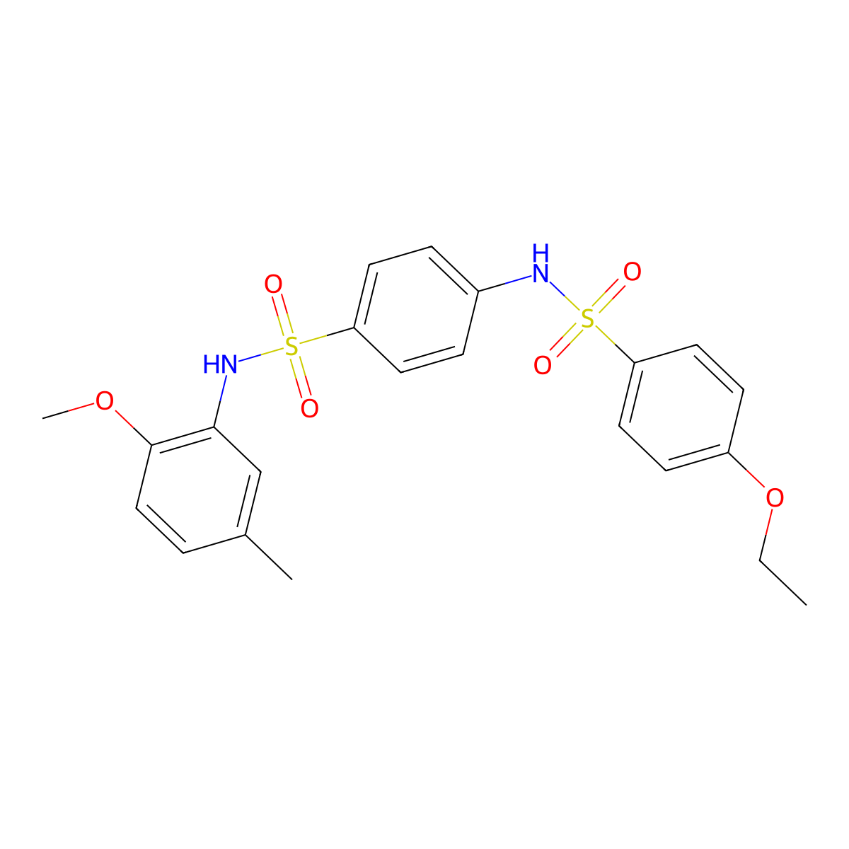 4-{[(4-ethoxyphenyl)sulfonyl]amino}-N-(2-methoxy-5-methylphenyl)benzenesulfonamide molecular structure, CAS 663164-34-9