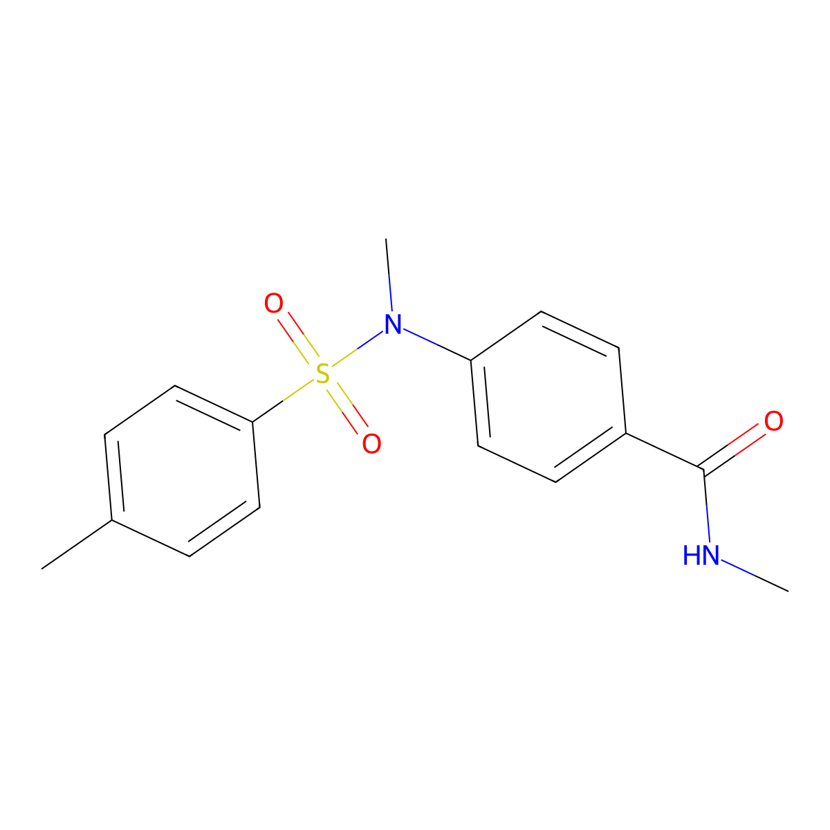 N-methyl-4-{methyl[(4-methylphenyl)sulfonyl]amino}benzamide molecular structure, CAS 663164-53-2