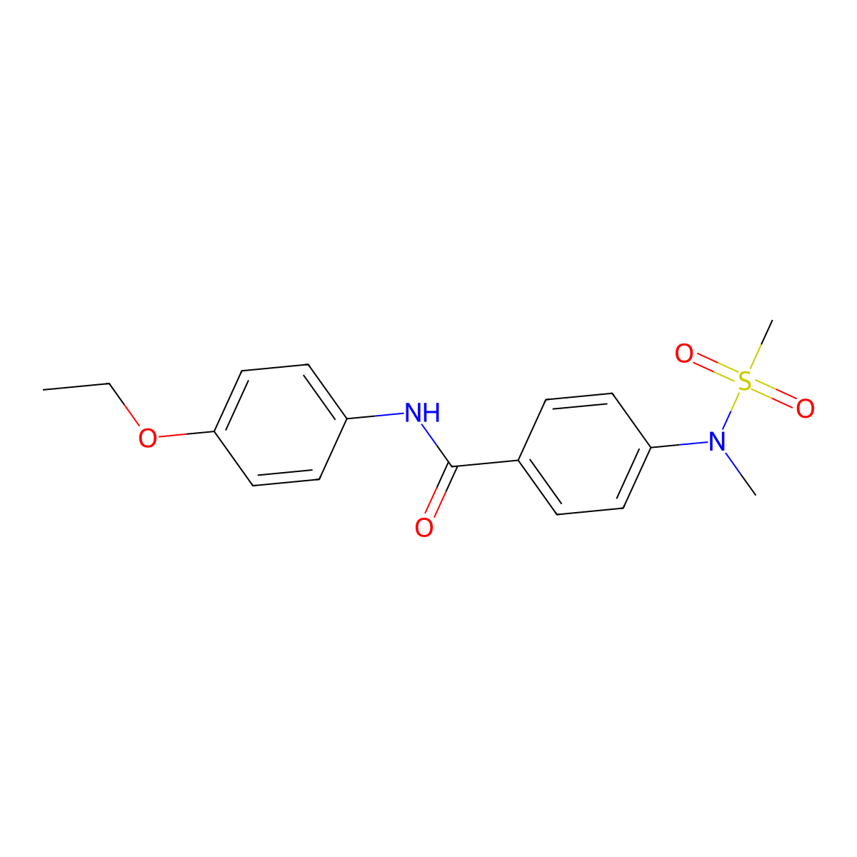 N-(4-ethoxyphenyl)-4-[methyl(methylsulfonyl)amino]benzamide molecular structure, CAS 663164-91-8