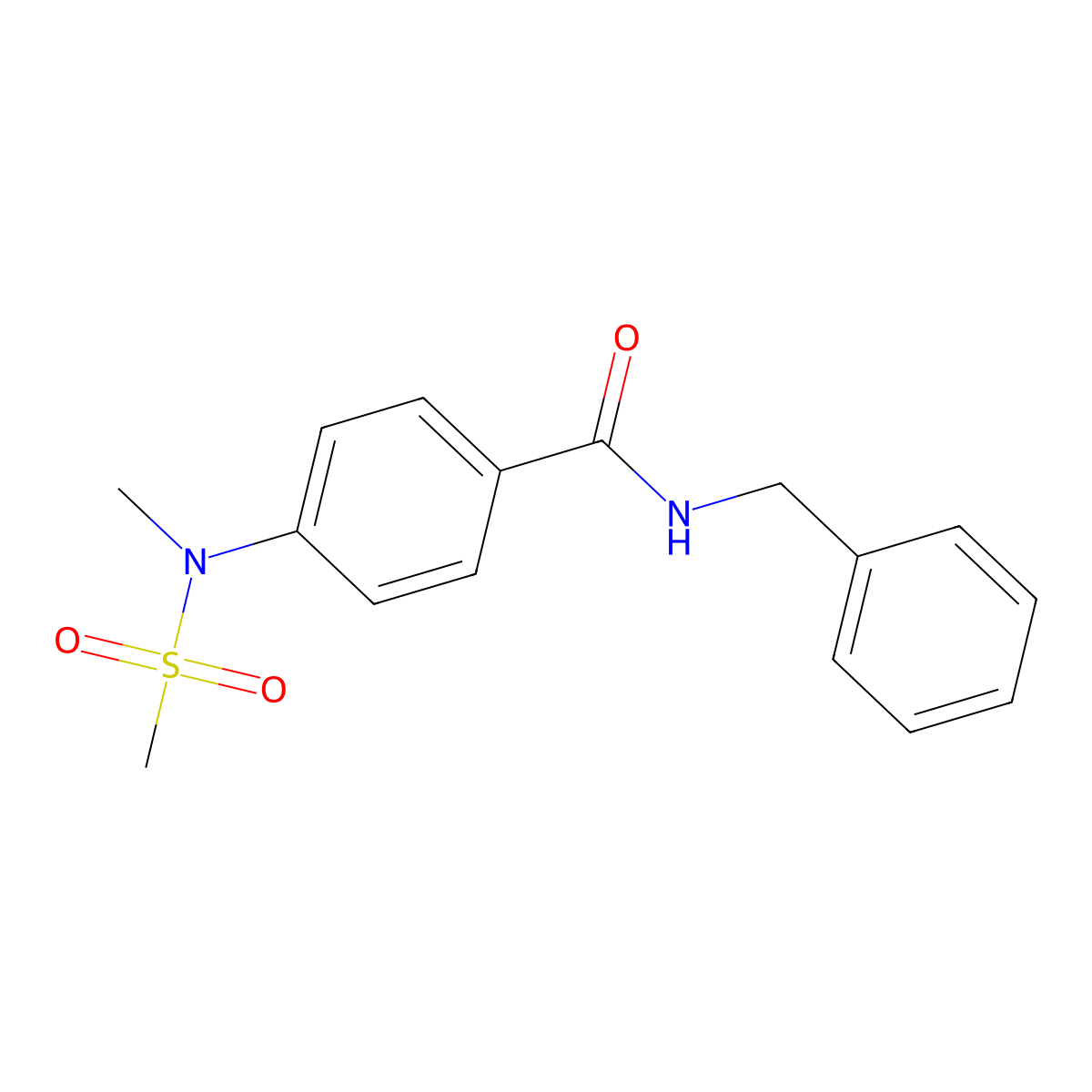 N-benzyl-4-[methyl(methylsulfonyl)amino]benzamide molecular structure, CAS 663165-15-9