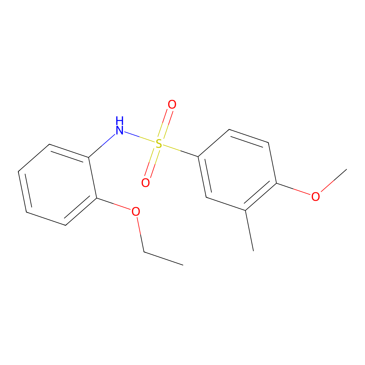 N-(2-ethoxyphenyl)-4-methoxy-3-methylbenzenesulfonamide molecular structure, CAS 663165-34-2