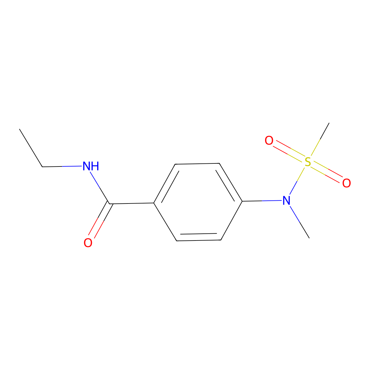 N-ethyl-4-[methyl(methylsulfonyl)amino]benzamide molecular structure, CAS 663165-60-4