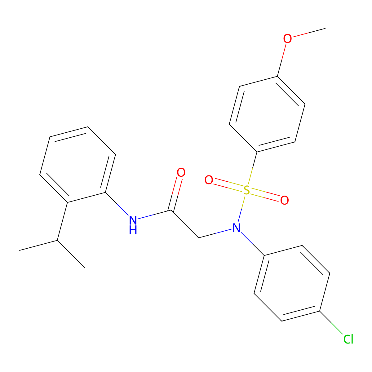 2-(4-chloro-N-(4-methoxyphenyl)sulfonylanilino)-N-(2-propan-2-ylphenyl)acetamide molecular structure, CAS 663166-41-4