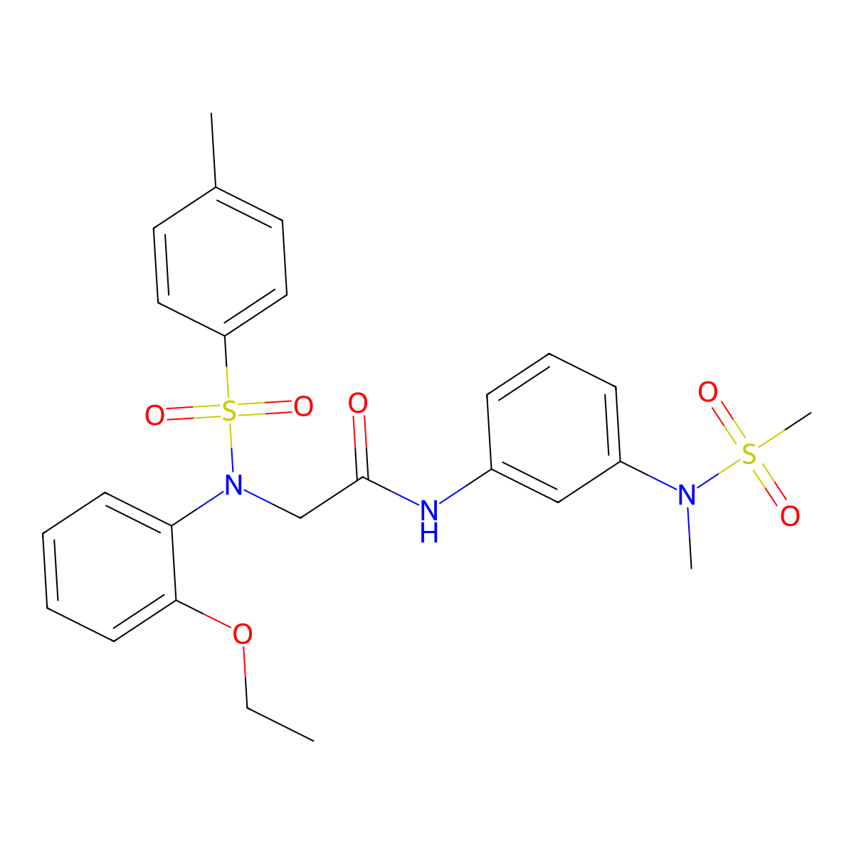2-(2-ethoxy-N-(4-methylphenyl)sulfonylanilino)-N-[3-[methyl(methylsulfonyl)amino]phenyl]acetamide molecular structure, CAS 663166-61-8