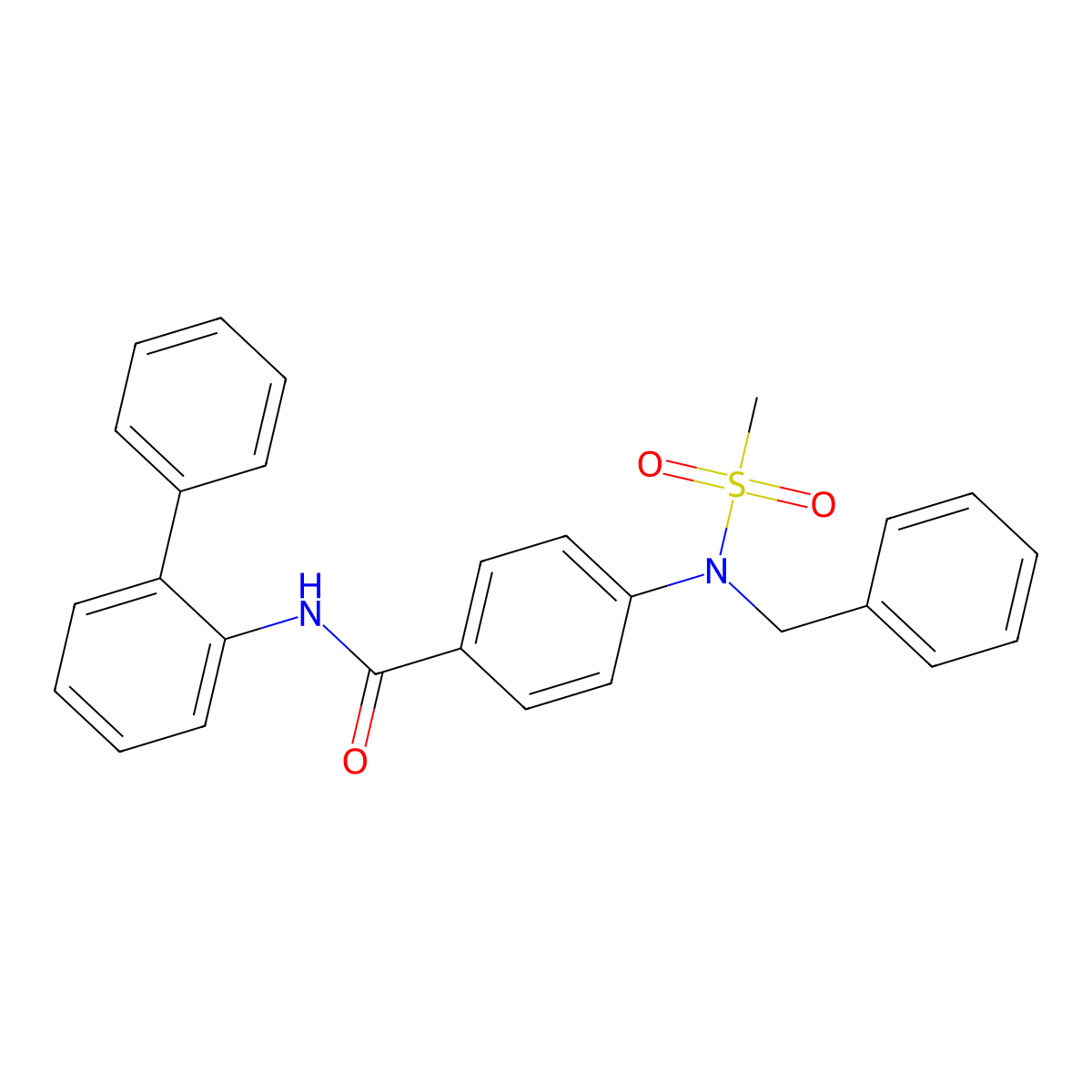 4-[benzyl(methylsulfonyl)amino]-N-(2-phenylphenyl)benzamide molecular structure, CAS 663166-90-3