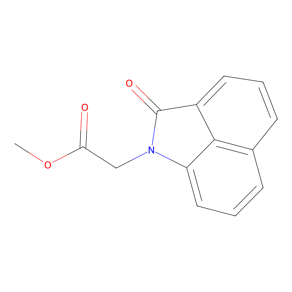 methyl (2-oxobenzo[cd]indol-1(2H)-yl)acetate molecular structure, CAS 663167-46-2