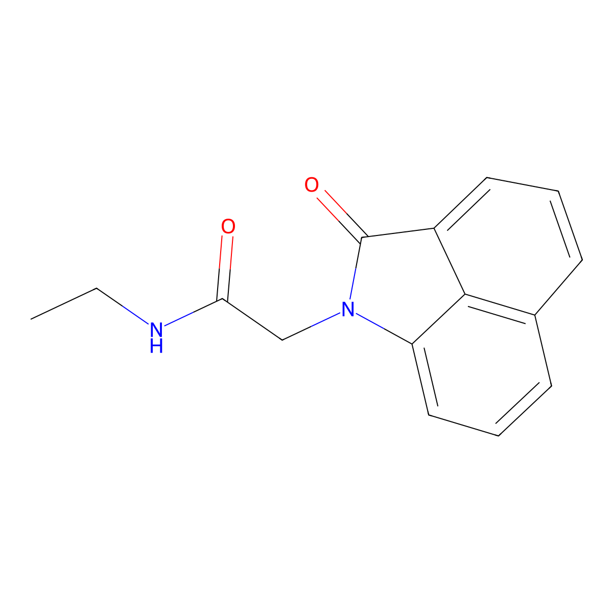 N-ethyl-2-(2-oxobenzo[cd]indol-1(2H)-yl)acetamide molecular structure, CAS 663167-47-3