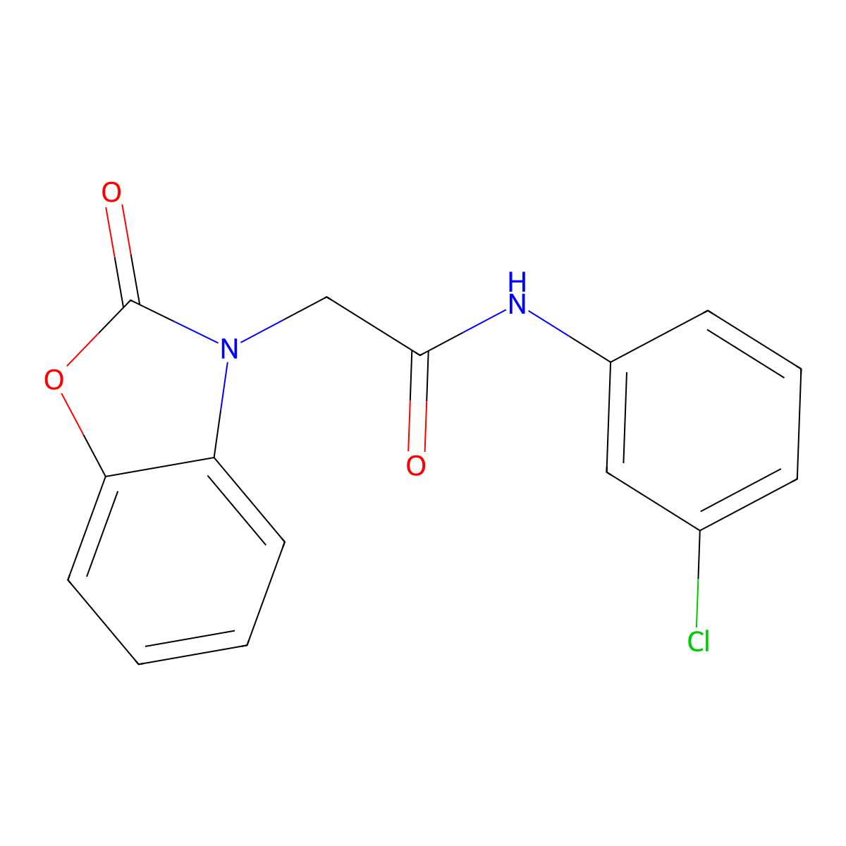 N-(3-chlorophenyl)-2-(2-oxo-1,3-benzoxazol-3-yl)acetamide molecular structure, CAS 663167-67-7