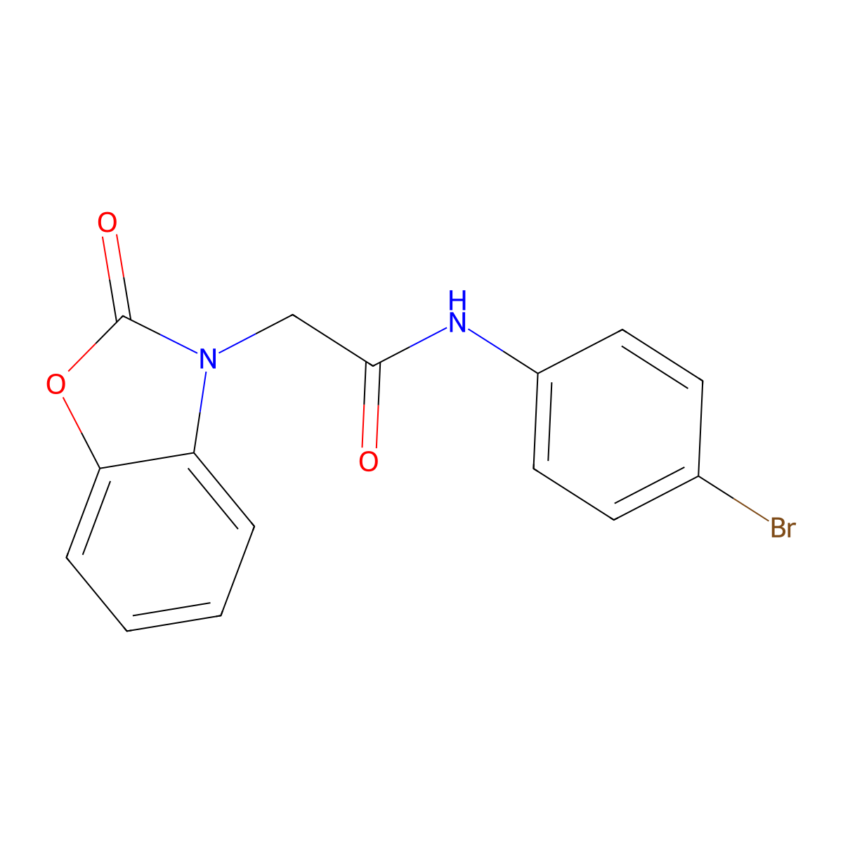 N-(4-bromophenyl)-2-(2-oxo-1,3-benzoxazol-3(2H)-yl)acetamide molecular structure, CAS 663167-85-9