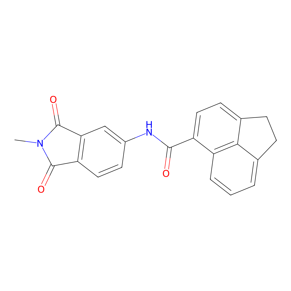 N-(2-methyl-1,3-dioxoisoindol-5-yl)-1,2-dihydroacenaphthylene-5-carboxamide molecular structure, CAS 663168-65-8