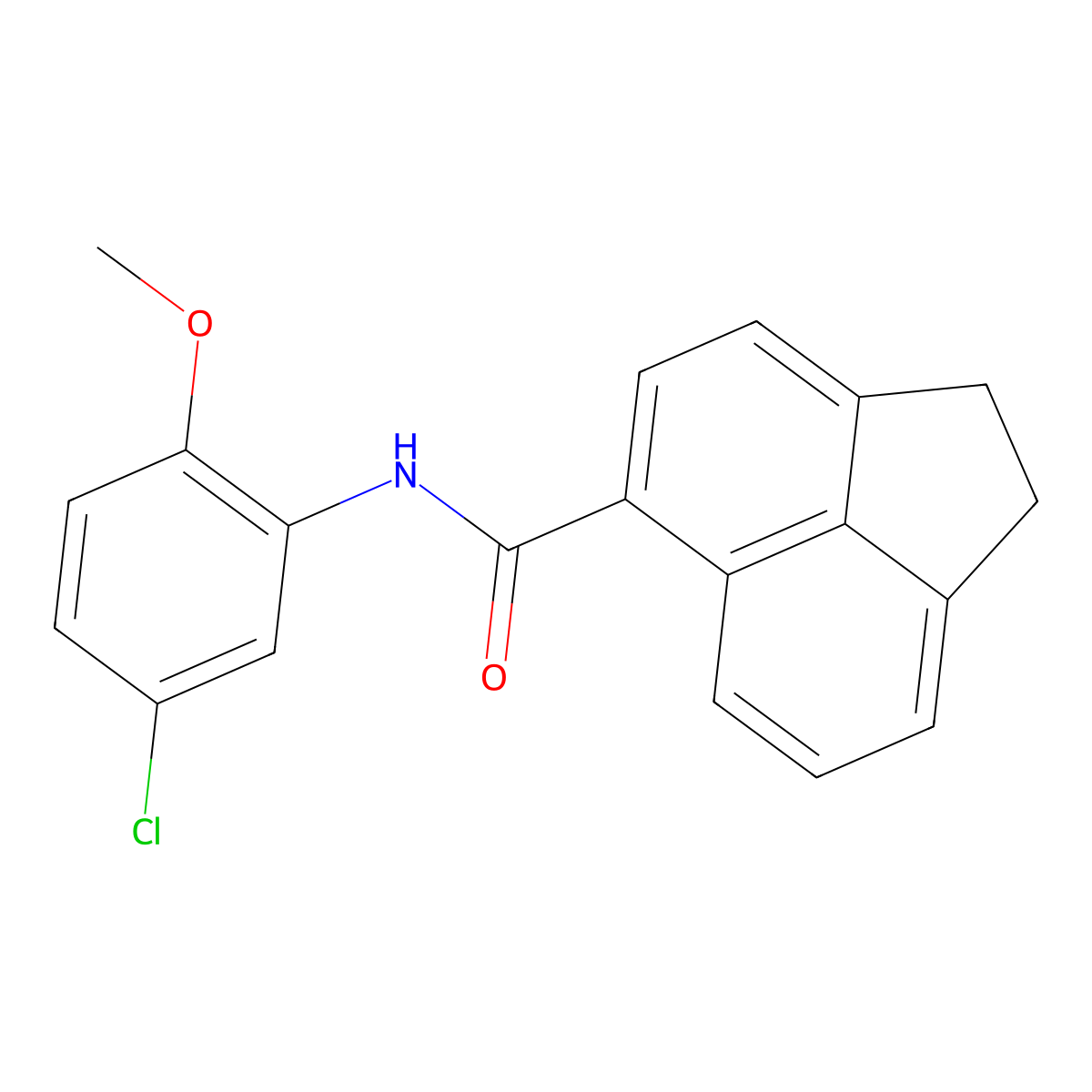 N-(5-chloro-2-methoxyphenyl)-1,2-dihydroacenaphthylene-5-carboxamide molecular structure, CAS 663168-75-0