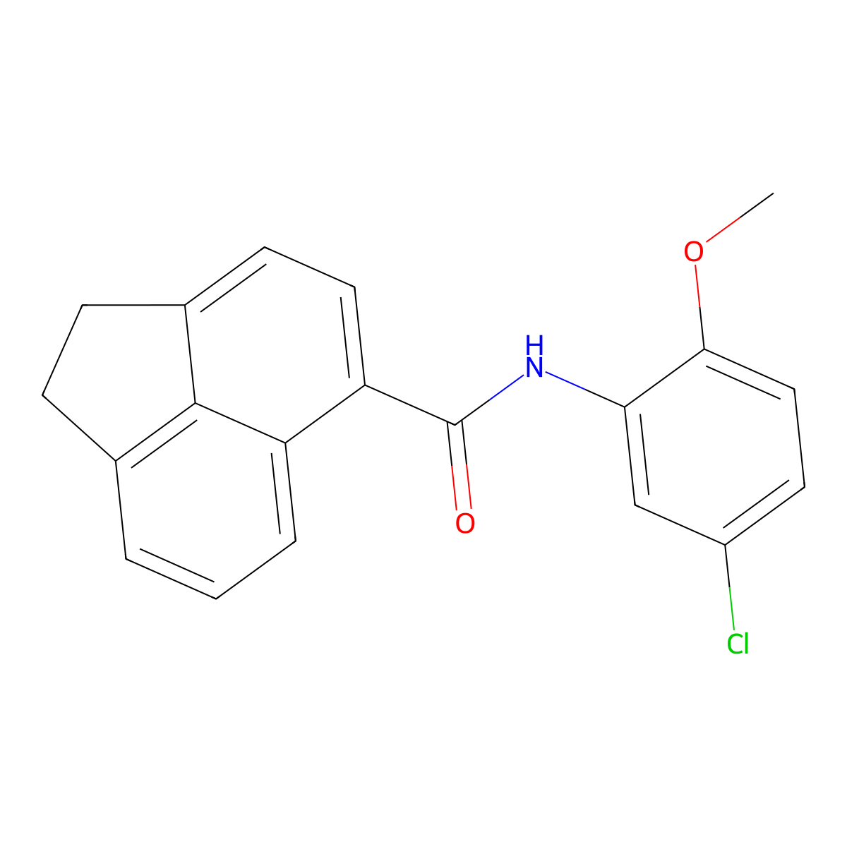 N-(5-chloro-2-methoxyphenyl)-1,2-dihydroacenaphthylene-5-carboxamide molecular structure, CAS 663168-75-0