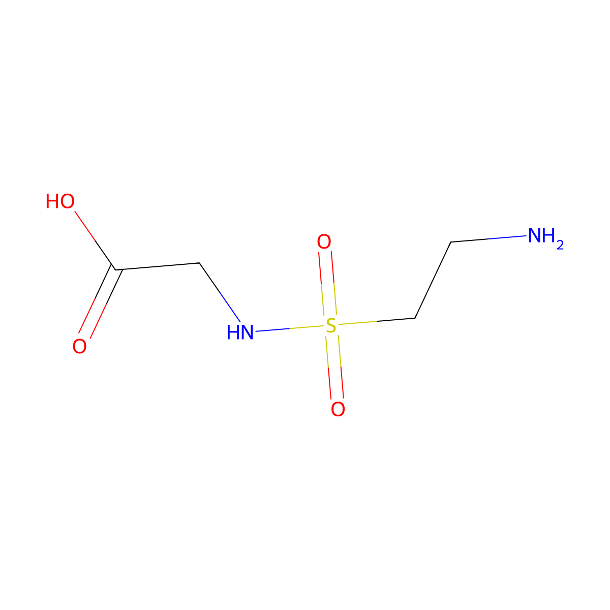 2-(2-Aminoethanesulfonamido)acetic acid molecular structure, CAS 66317-12-2